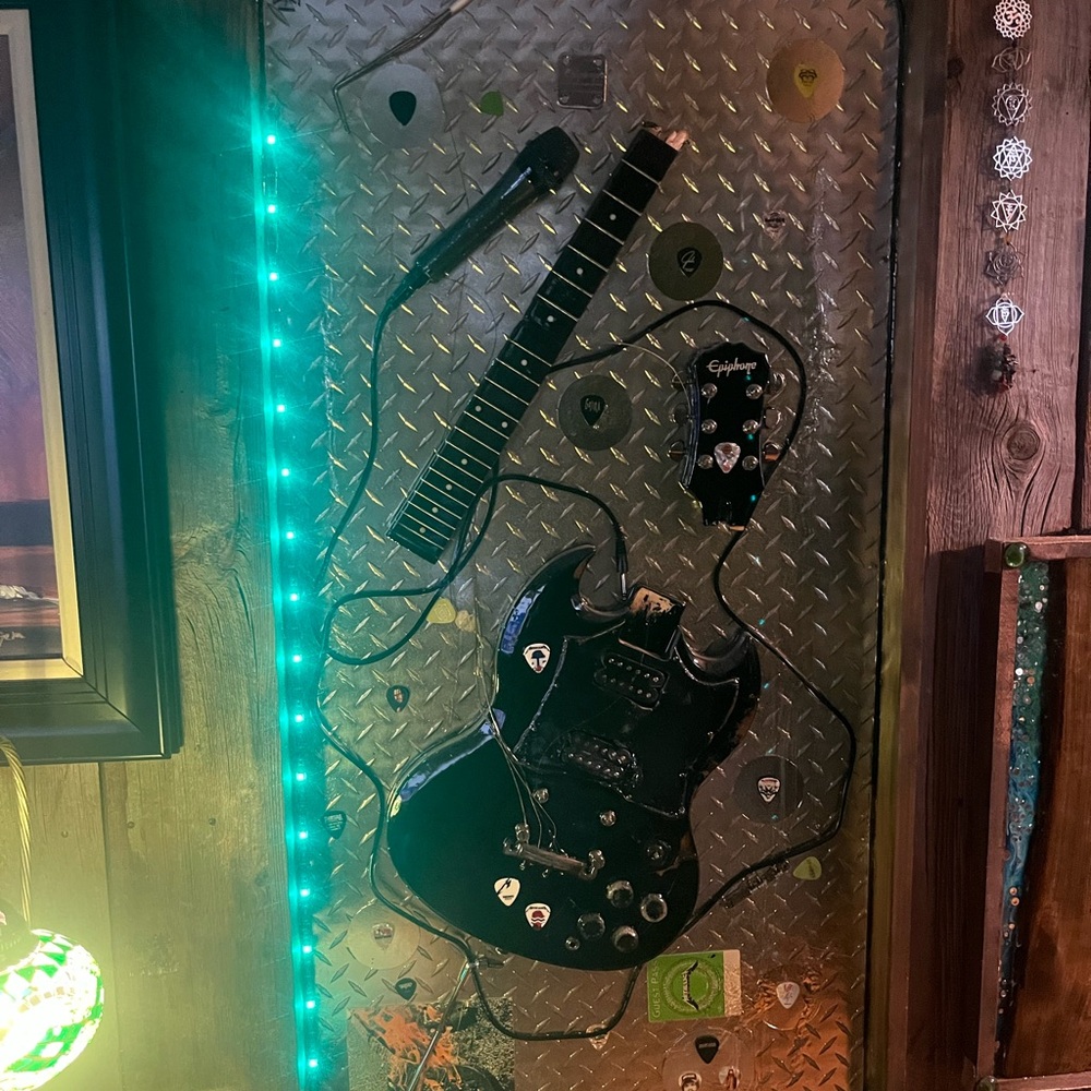 Epiphone Black Electric Guitar Wall Art